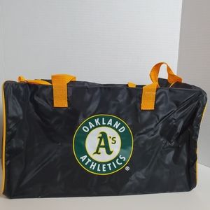 Oakland A's Athletics MLB Black Duffle Bag 15"x10" NEW